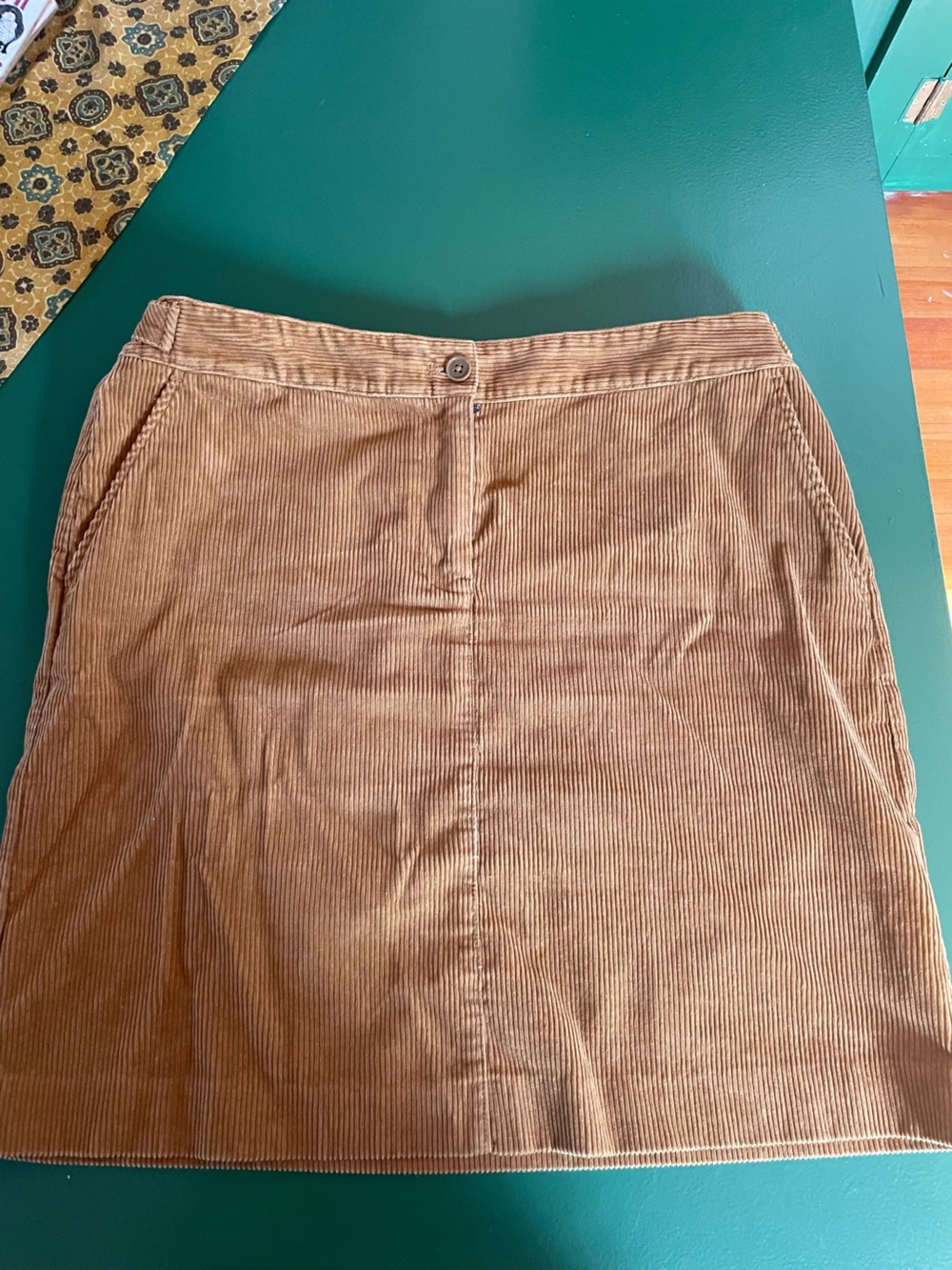 TALBOTS Women's Corduroy A-Line Skirt in Brown